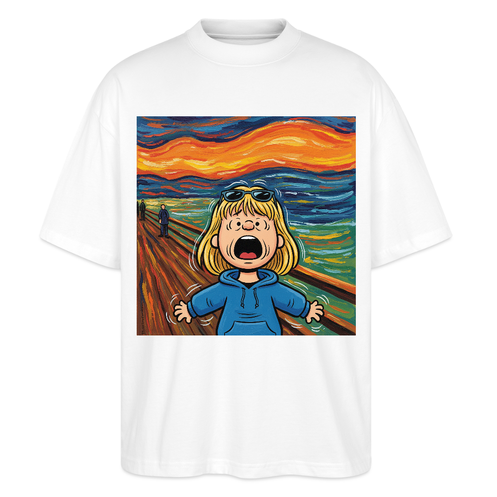 Der Schrei… manchmal bist du es selbst | Stanley/Stella Oversized Unisex Bio T-Shirt Blaster - Weiß