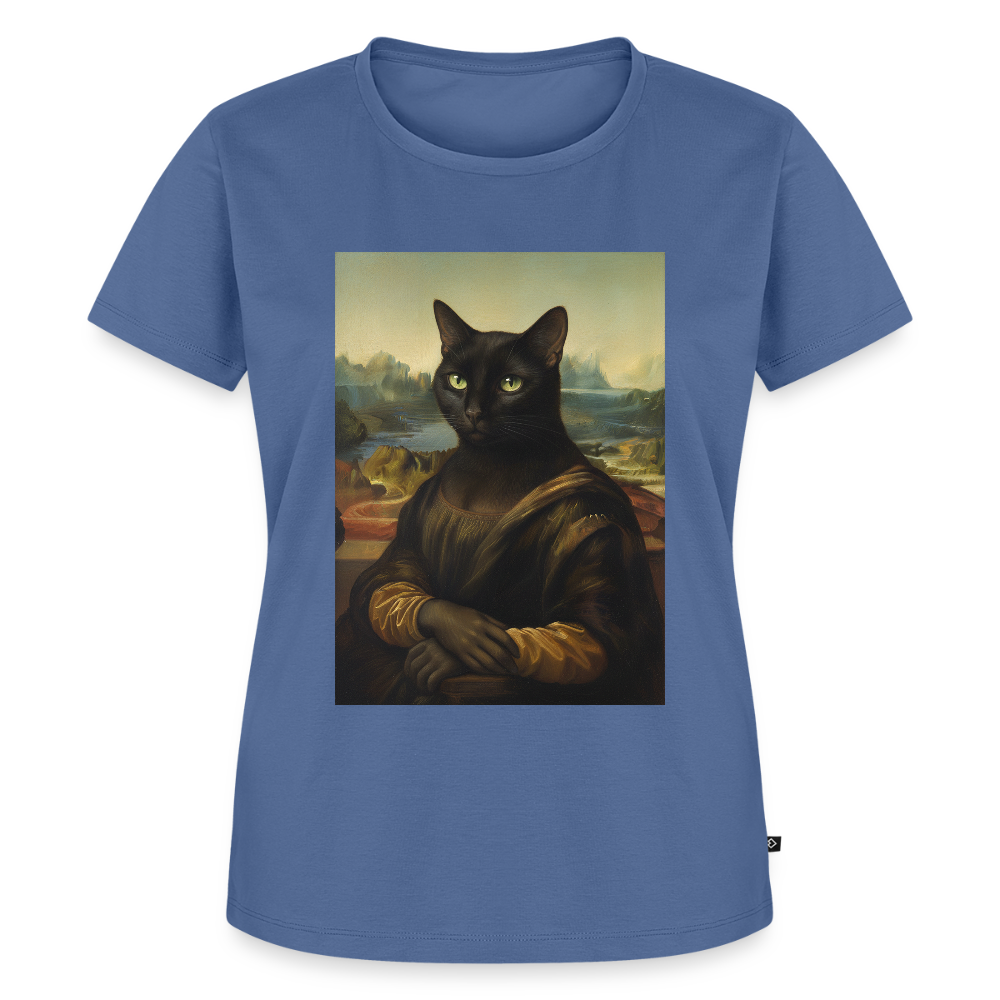 Mona Lisa… aber es ist eine Katze | Frauen Premium T-Shirt - Taubenblau