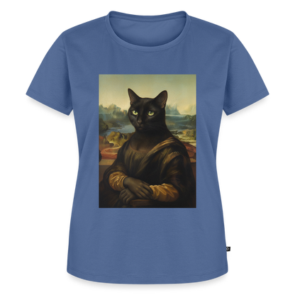 Mona Lisa… aber es ist eine Katze | Frauen Premium T-Shirt - Taubenblau