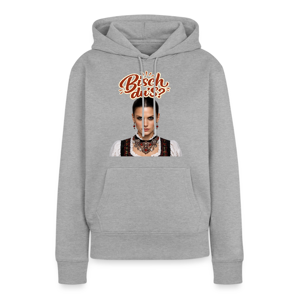 Schwarzwaldstolz – Sie weiß, wer sie isch | Frauen Premium Hoodie - Grau meliert