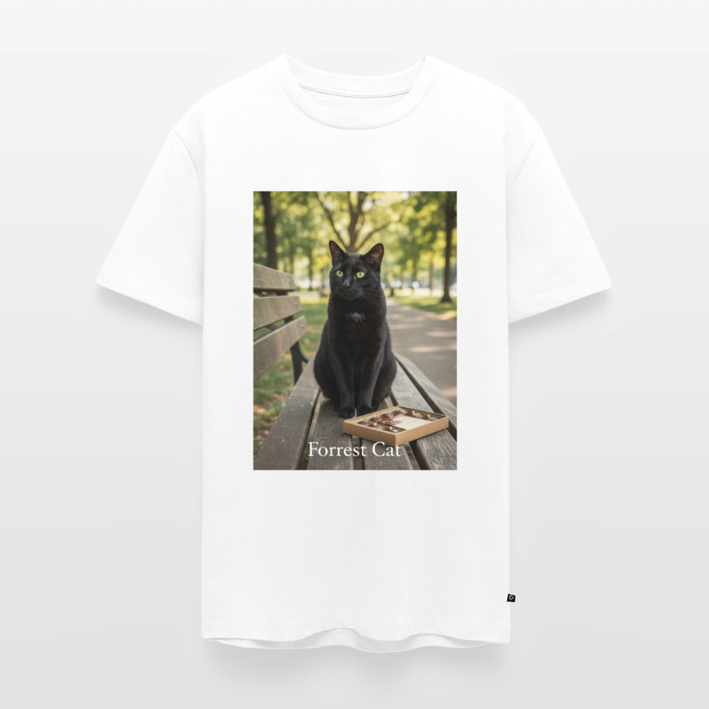 Forrest Cat – Krümel wartet | Männer Premium T-Shirt - Weiß