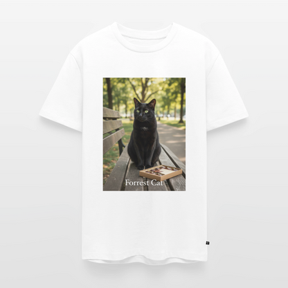 Forrest Cat – Krümel wartet | Männer Premium T-Shirt - Weiß