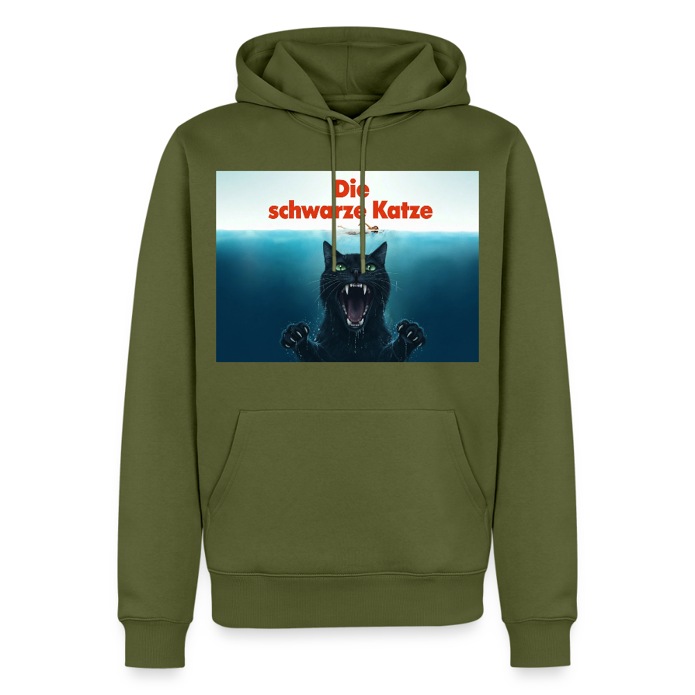 Die schwarze Katze - Krümel taucht auf | Männer Premium Hoodie - Khaki