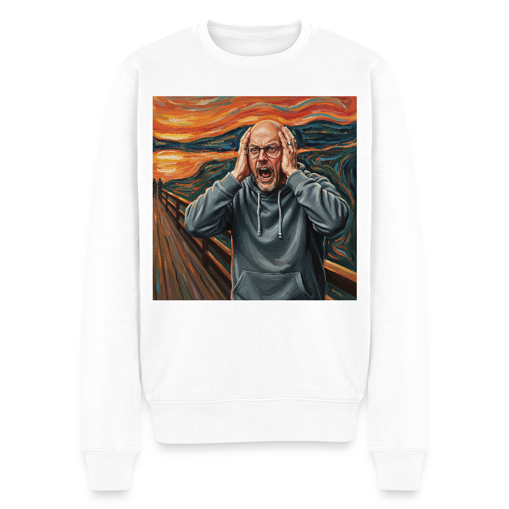Der Schrei… wenn es wirklich reicht |  Männer Premium Pullover - Weiß