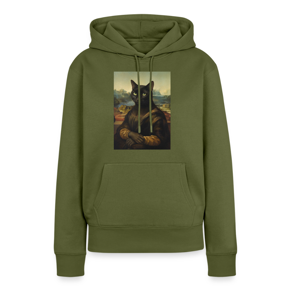 Mona Lisa… aber es ist eine Katze | Frauen Premium Hoodie - Khaki