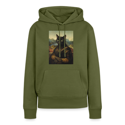 Mona Lisa… aber es ist eine Katze | Frauen Premium Hoodie - Khaki