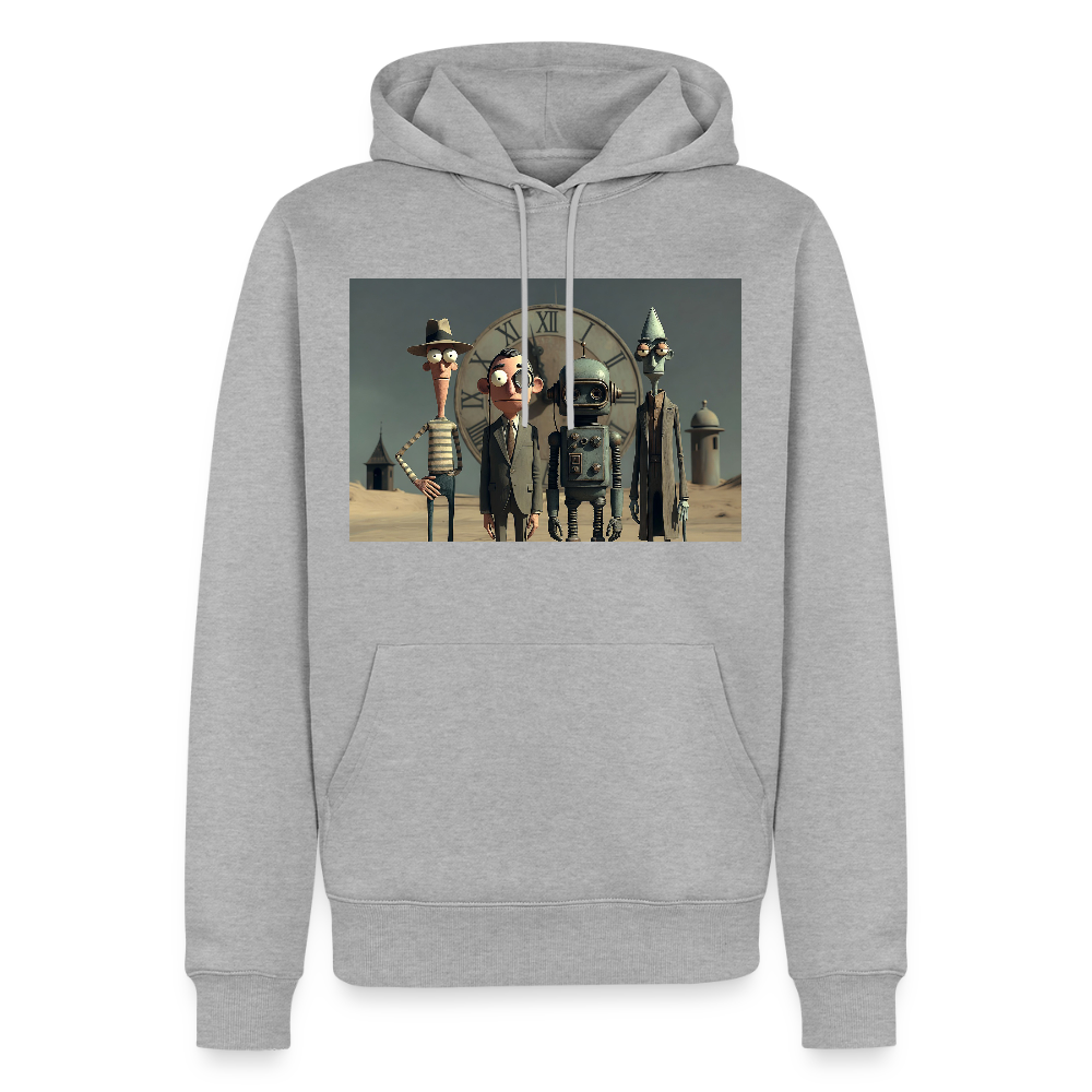 Pünktlich zu spät – Die seltsame Gesellschaft | Männer Premium Hoodie - Grau meliert