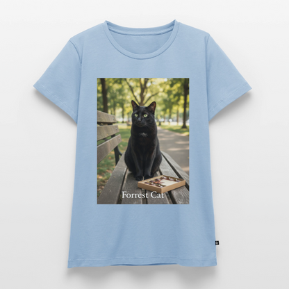 Forrest Cat – Krümel wartet | Frauen Premium T-Shirt - Hellblau
