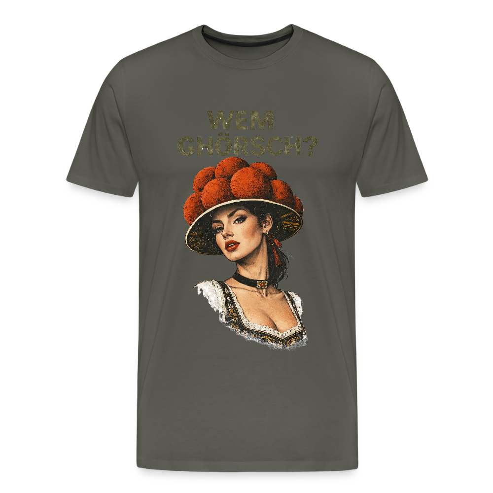 Wem ghörsch? – Schwarzwald Edition | Männer Premium T-Shirt - Asphalt