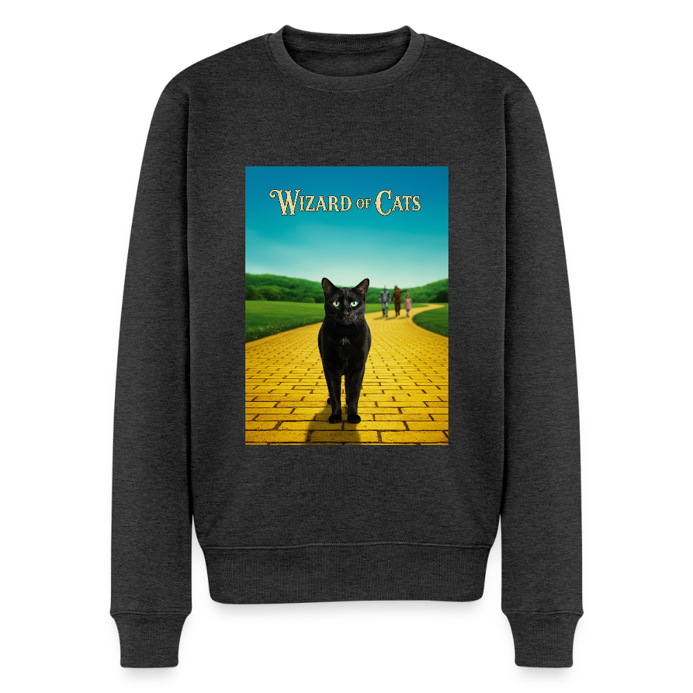 Wizard of Cats – Der gelbe Weg gehört Krümel |  Männer Premium Pullover - Anthrazit meliert