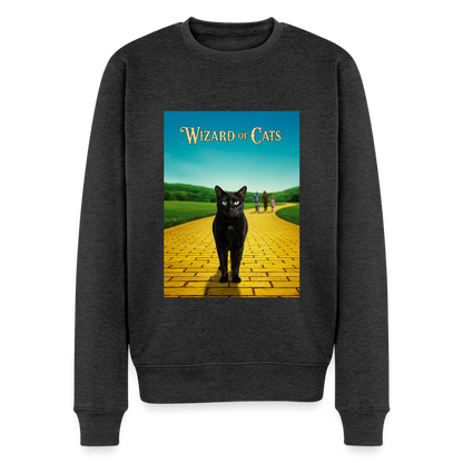 Wizard of Cats – Der gelbe Weg gehört Krümel |  Männer Premium Pullover - Anthrazit meliert