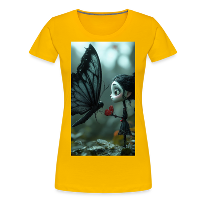 Mut für einen Moment | Frauen Premium T-Shirt - Sonnengelb