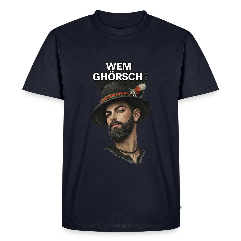 Wem ghörsch? – Alemannische Klärung | Männer Premium T-Shirt - Navy