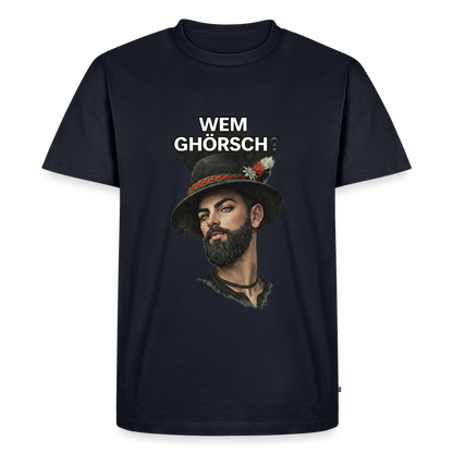 Wem ghörsch? – Alemannische Klärung | Männer Premium T-Shirt - Navy