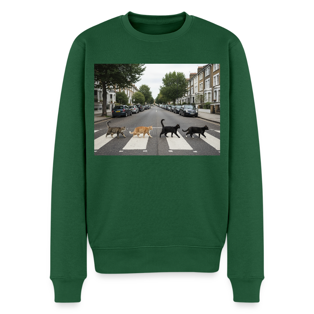 The Purrfect Crossing – Wir waren vor der Band da |  Männer Premium Pullover - Flaschengrün