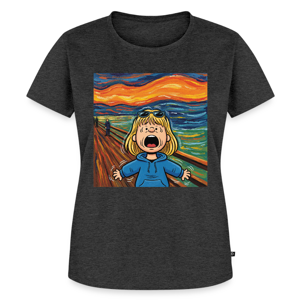 Der Schrei… manchmal bist du es selbst | Frauen Premium T-Shirt - Anthrazit meliert