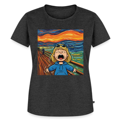 Der Schrei… manchmal bist du es selbst | Frauen Premium T-Shirt - Anthrazit meliert