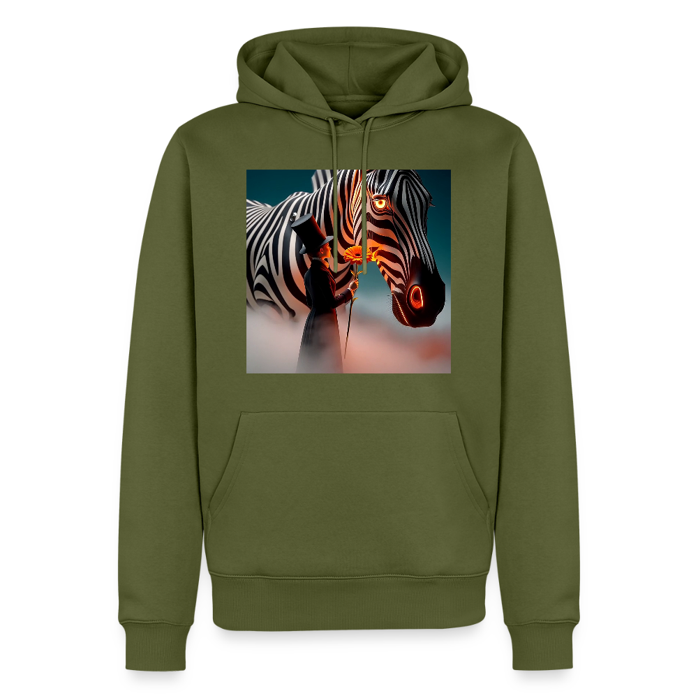 Blumen für ein Zebra | Männer Premium Hoodie - Khaki