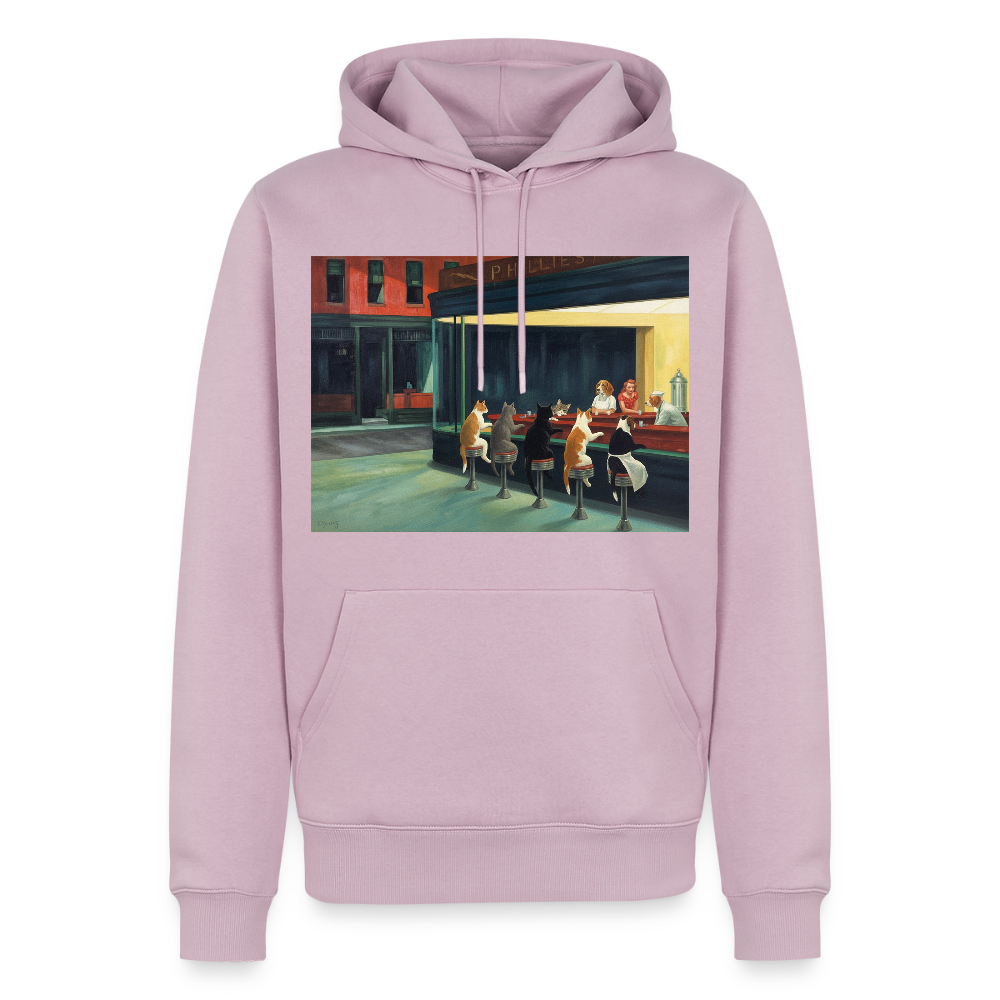 Wenn Hopper Katzen gemalt hätte | Männer Premium Hoodie - Altrosa