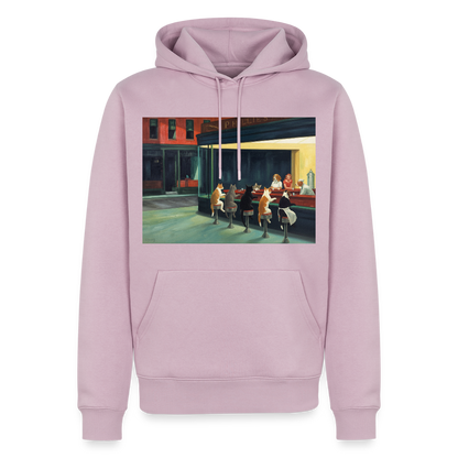 Wenn Hopper Katzen gemalt hätte | Männer Premium Hoodie - Altrosa