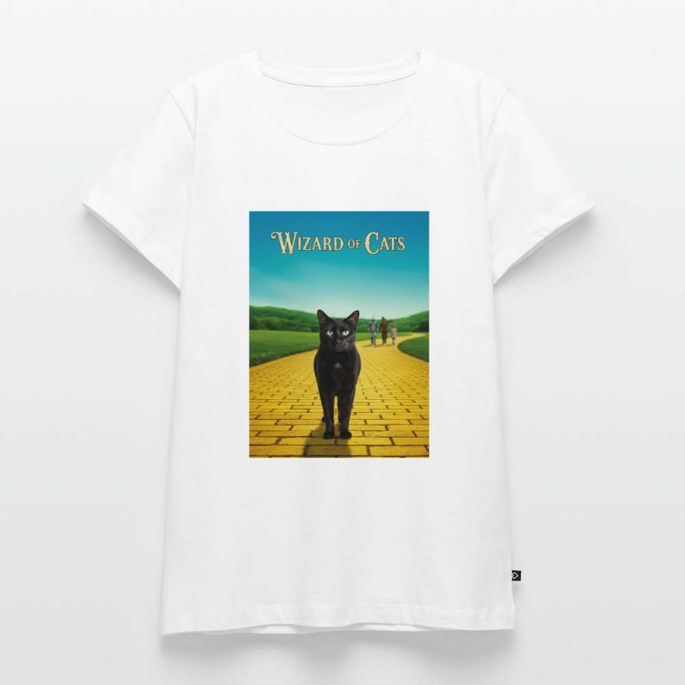 Wizard of Cats – Der gelbe Weg gehört Krümel | Frauen Premium T-Shirt - Weiß