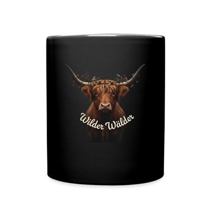 Wilder Wälder – Schwarzwald Highland Rind | Tasse einfarbig - Schwarz