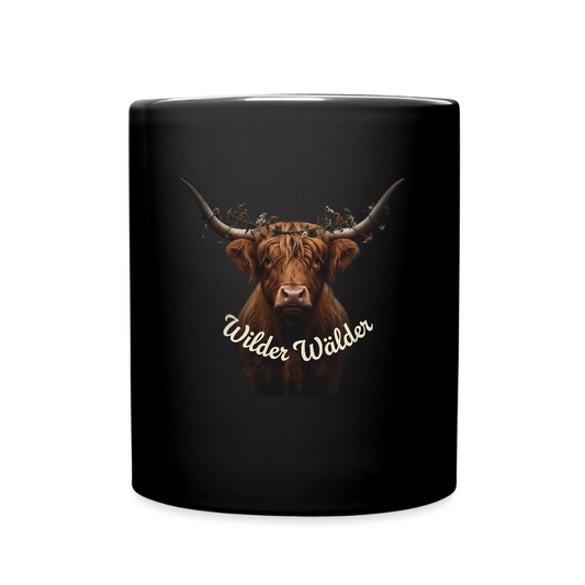 Wilder Wälder – Schwarzwald Highland Rind | Tasse einfarbig - Schwarz