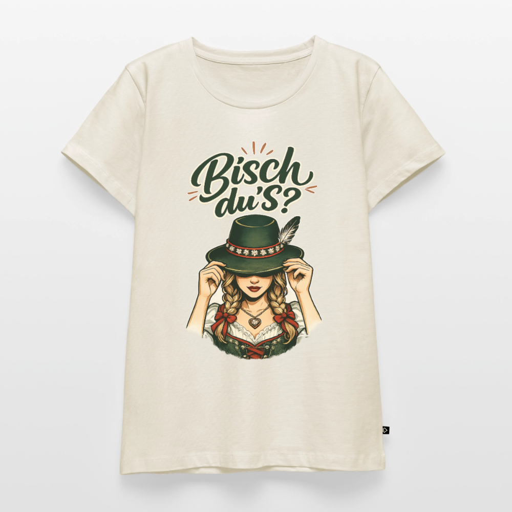 Bisch du’s? – Der Blick sagt alles | Frauen Premium T-Shirt - Naturweiß