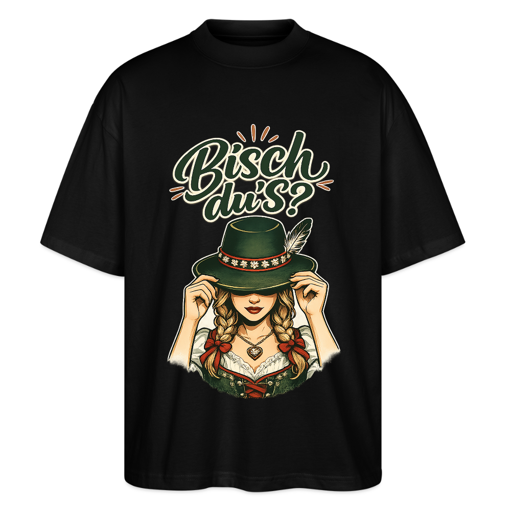 Bisch du’s? – Der Blick sagt alles | Stanley/Stella Oversized Unisex Bio T-Shirt Blaster - Schwarz