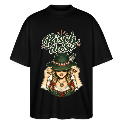 Bisch du’s? – Der Blick sagt alles | Stanley/Stella Oversized Unisex Bio T-Shirt Blaster - Schwarz