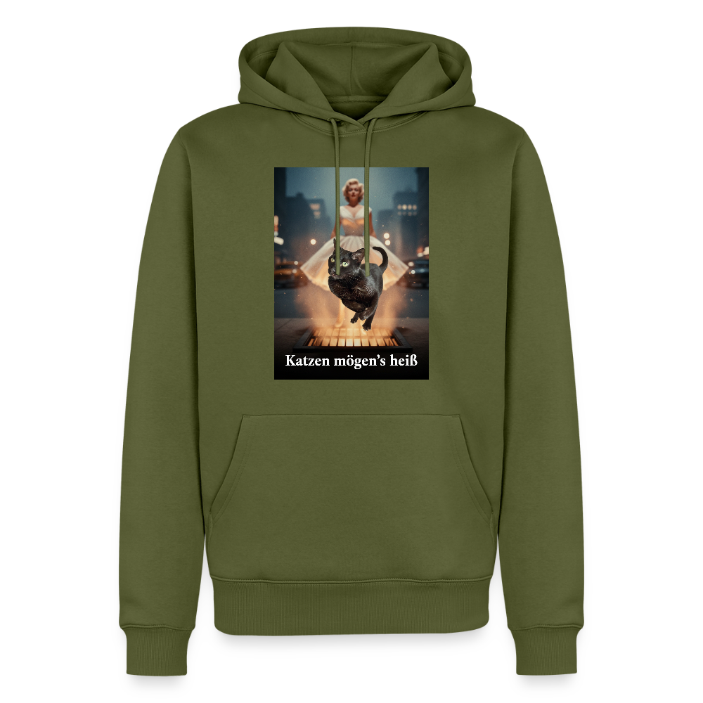 Katzen mögen’s heiß | Männer Premium Hoodie - Khaki