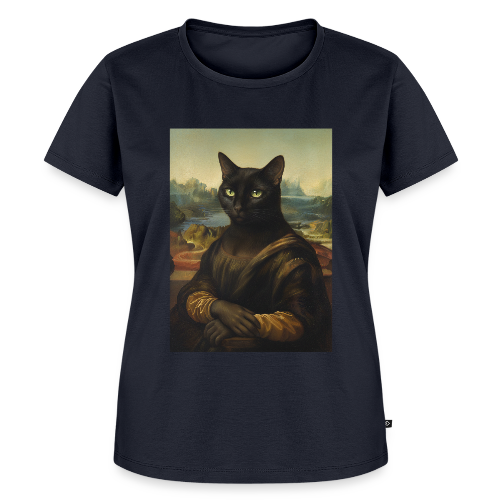 Mona Lisa… aber es ist eine Katze | Frauen Premium T-Shirt - Navy