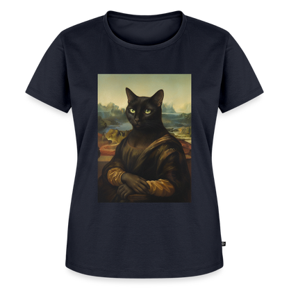 Mona Lisa… aber es ist eine Katze | Frauen Premium T-Shirt - Navy