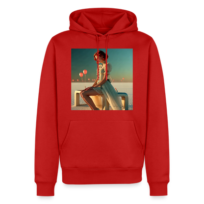 Leise Gedanken bei lauter Farben | Männer Premium Hoodie - Rot