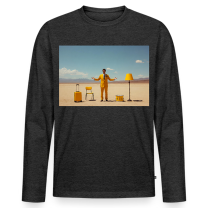 Alles im Griff (theoretisch) | Männer Premium Bio Langarmshirt - Anthrazit meliert