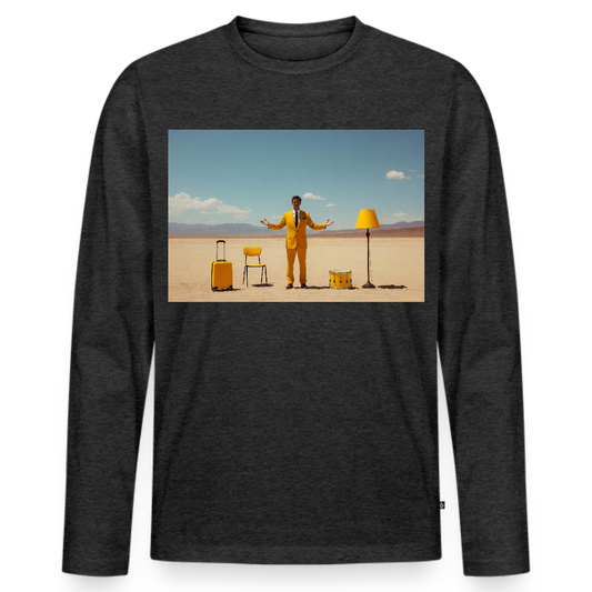 Alles im Griff (theoretisch) | Männer Premium Bio Langarmshirt - Anthrazit meliert