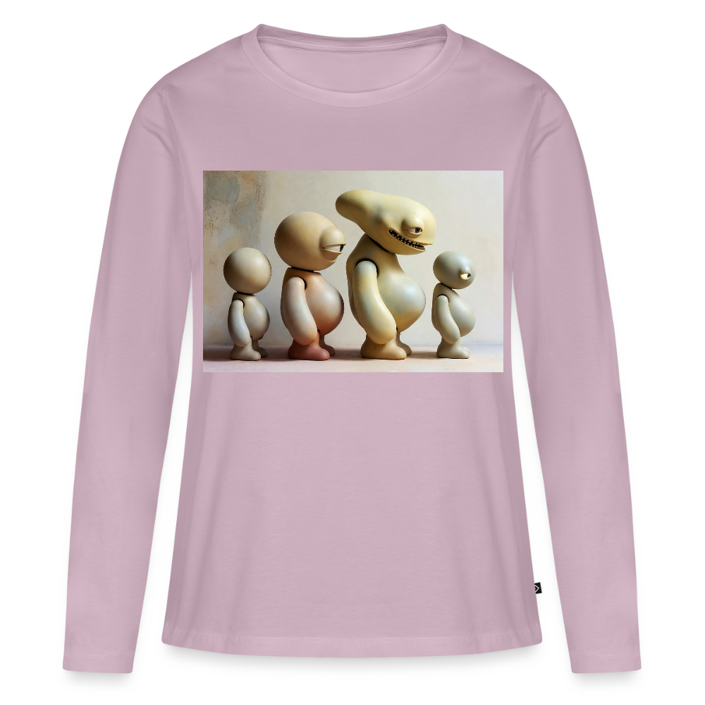 So wachsen wir also | Frauen Premium Bio Langarmshirt - Altrosa