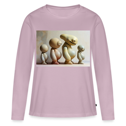 So wachsen wir also | Frauen Premium Bio Langarmshirt - Altrosa