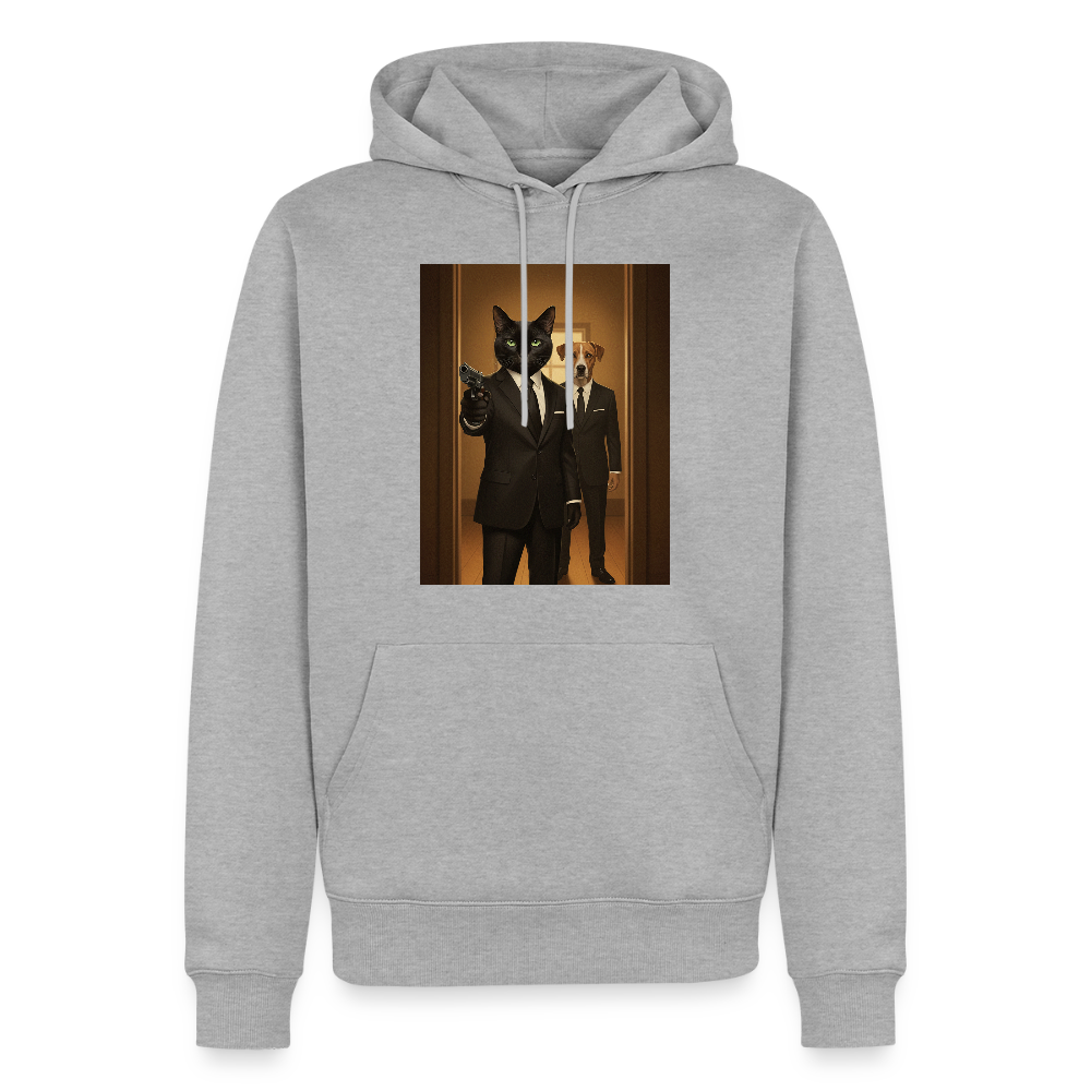 Krümel – Say Meow Again | Männer Premium Hoodie - Grau meliert