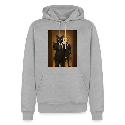 Krümel – Say Meow Again | Männer Premium Hoodie - Grau meliert