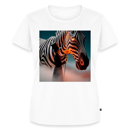 Blumen für ein Zebra | Frauen Premium T-Shirt - Weiß