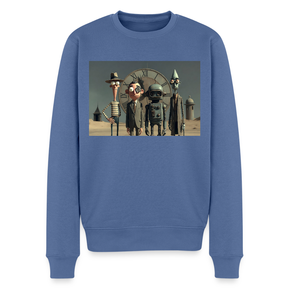 Pünktlich zu spät – Die seltsame Gesellschaft |  Männer Premium Pullover - Taubenblau