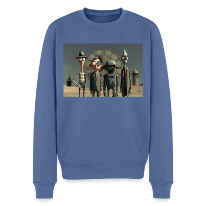 Pünktlich zu spät – Die seltsame Gesellschaft |  Männer Premium Pullover - Taubenblau