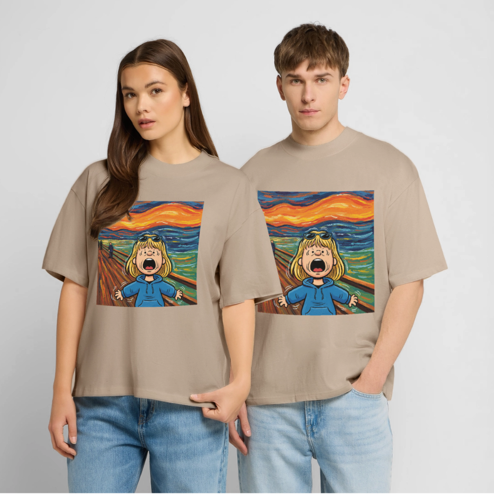 Der Schrei… manchmal bist du es selbst | Stanley/Stella Oversized Unisex Bio T-Shirt Blaster - Steingrau