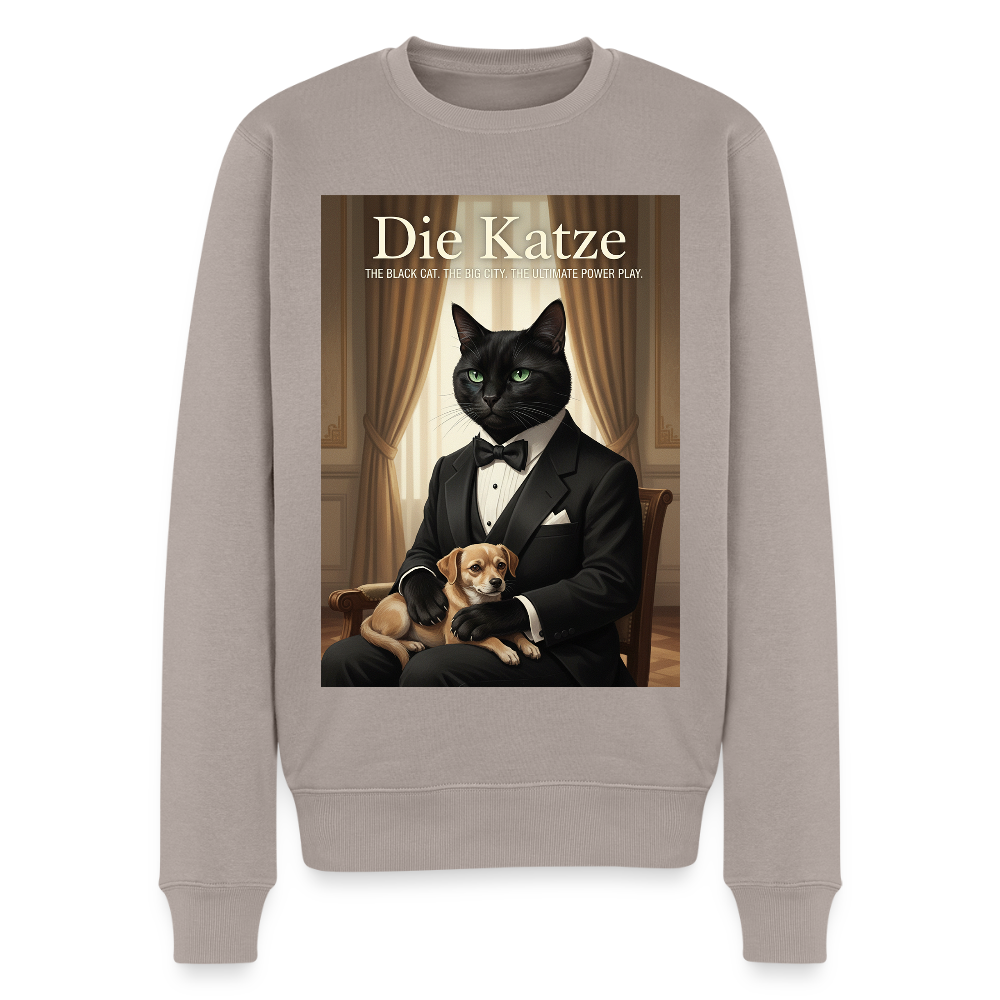 Die Katze – Krümel regelt das |  Männer Premium Pullover - Taupe