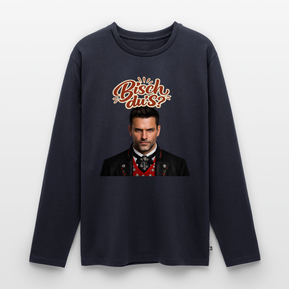 Bisch du’s? – Schwarzwaldkerl | Männer Premium Bio Langarmshirt - Navy