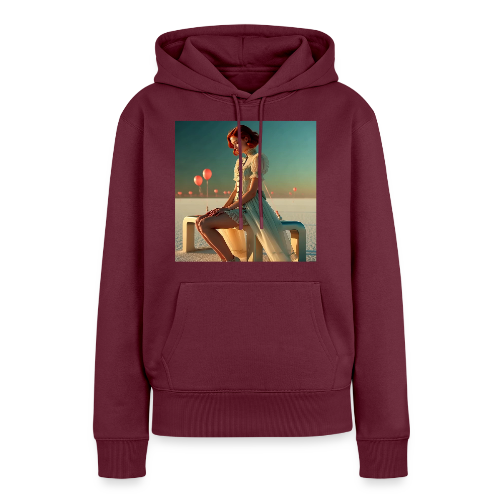 Leise Gedanken bei lauter Farben | Frauen Premium Hoodie - Burgunderrot