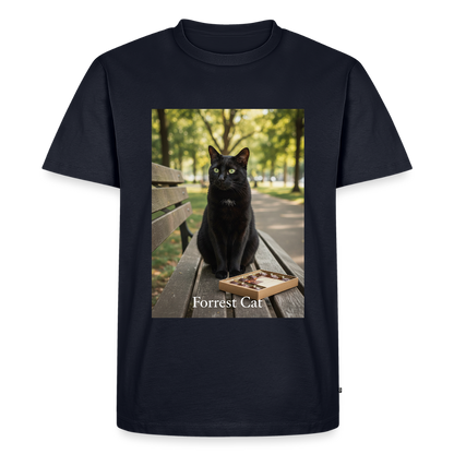 Forrest Cat – Krümel wartet | Männer Premium T-Shirt - Navy