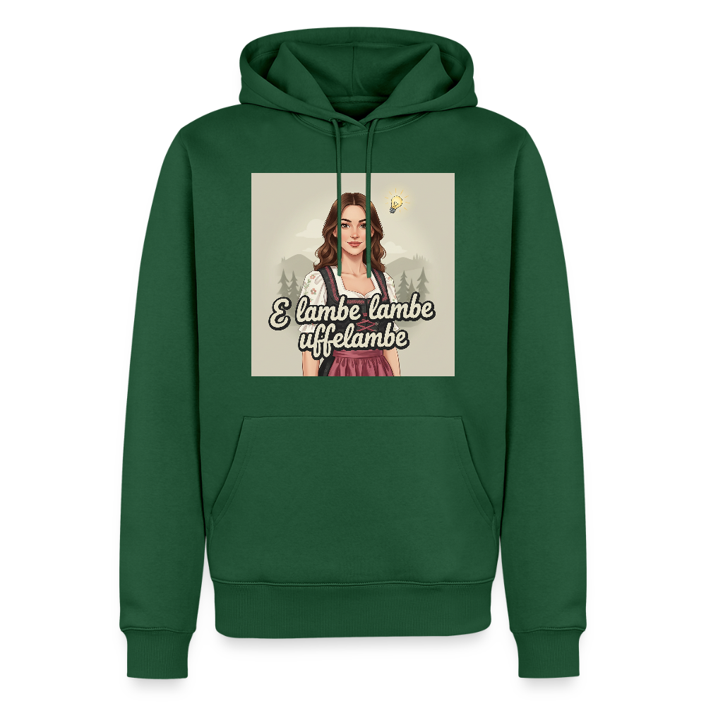 E Lambe, lambe, uffelambe – Alemannischer Geistesblitz | Männer Premium Hoodie - Flaschengrün