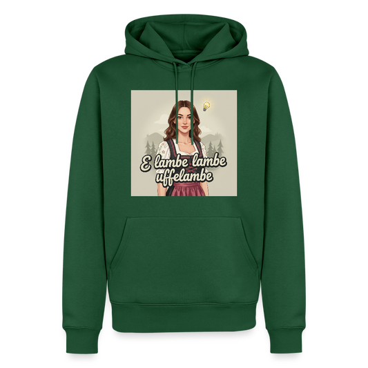 E Lambe, lambe, uffelambe – Alemannischer Geistesblitz | Männer Premium Hoodie - Flaschengrün